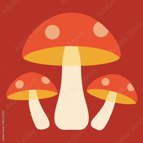 vector illustration of mushroom