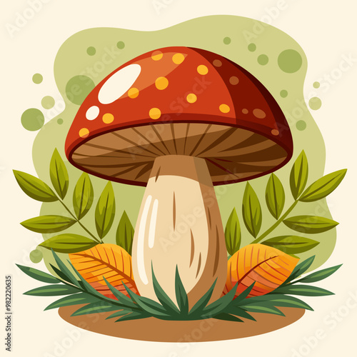 vector illustration of mushroom