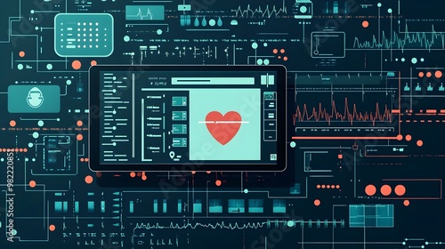 Digital Heartbeat Monitor Technology Health