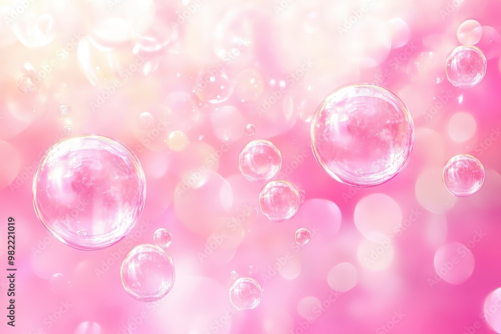 Abstract Background- render of opal bubbles floating on blue sky. Beautiful simple AI generated image Abstract Background- render of opal bubbles floating on blue sky. Beautiful simple AI generated image