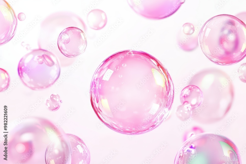 Abstract Background- render of opal bubbles floating on blue sky. Beautiful simple AI generated image Abstract Background- render of opal bubbles floating on blue sky. Beautiful simple AI generated image