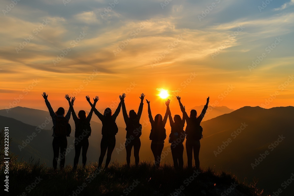 Multi-ethnic friends jumping and having fun at the beach. Beautiful simple AI generated image Multi-ethnic friends jumping and having fun at the beach. Beautiful simple AI generated image