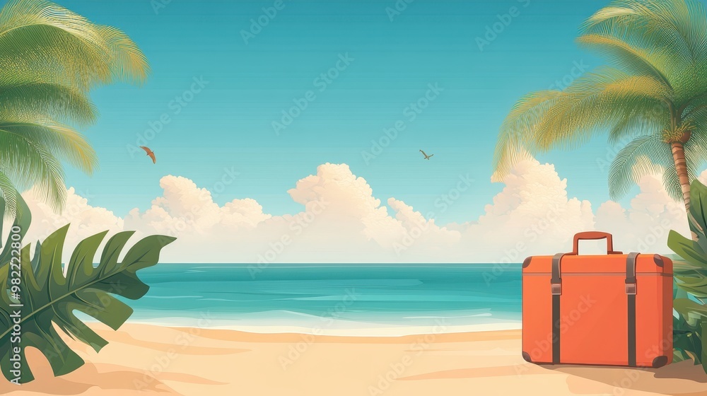 Fototapeta premium holiday getaway flat design side view travel theme animation Complementary Color Scheme