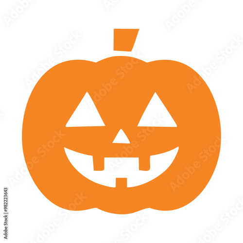 Halloween scary pumpkin with smile. The Main symbol of the Happy Halloween 