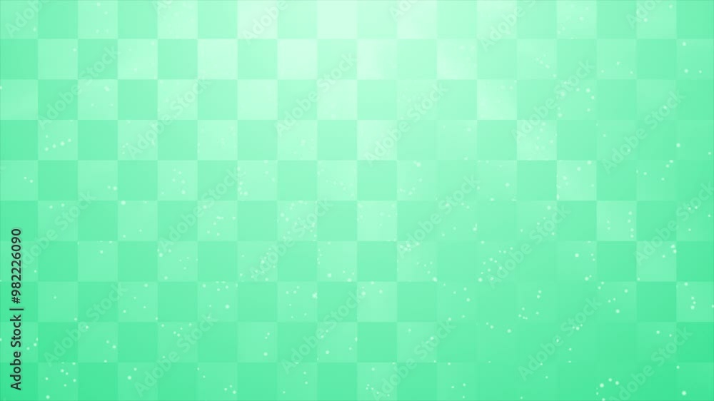 Turquoise color small falling particles with light rays check pattern modern design geometrical background Turquoise color small falling particles with light rays check pattern modern design geometrical background