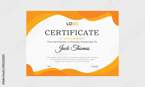 certificate template idea vector. professionally designed certificate template