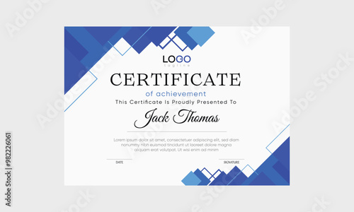 certificate layout design vector. simple certificates vector. training certificate