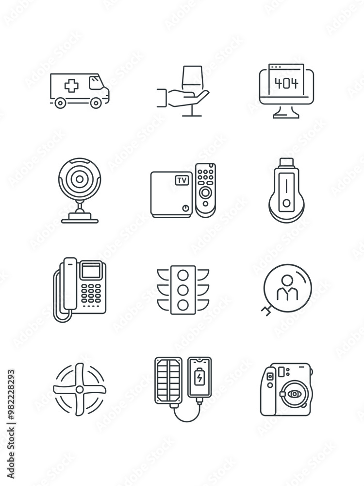 Fototapeta premium business and icons set of icons for web design, vector illustration