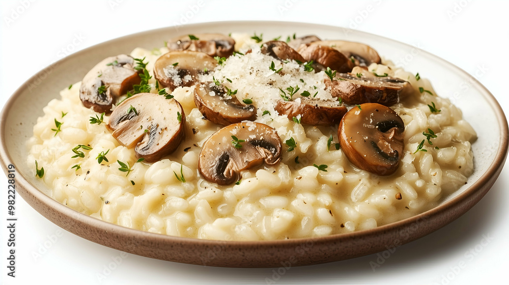 Creamy Mushroom Risotto with Fresh Parmesan and Herbs Creamy Mushroom Risotto with Fresh Parmesan and Herbs
