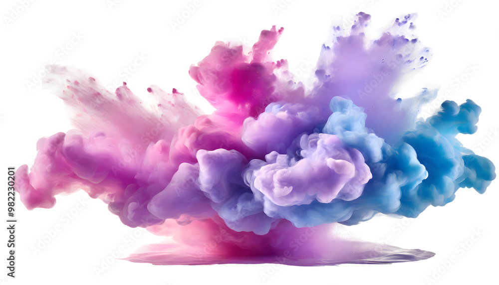 Pink, blue, purple clouds Splash. Generative AI. Pink, blue, purple clouds Splash. Generative AI.