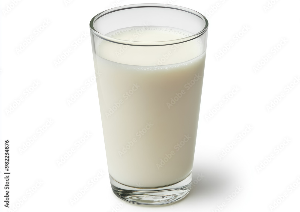fresh glass of milk isolated on white background fresh glass of milk isolated on white background