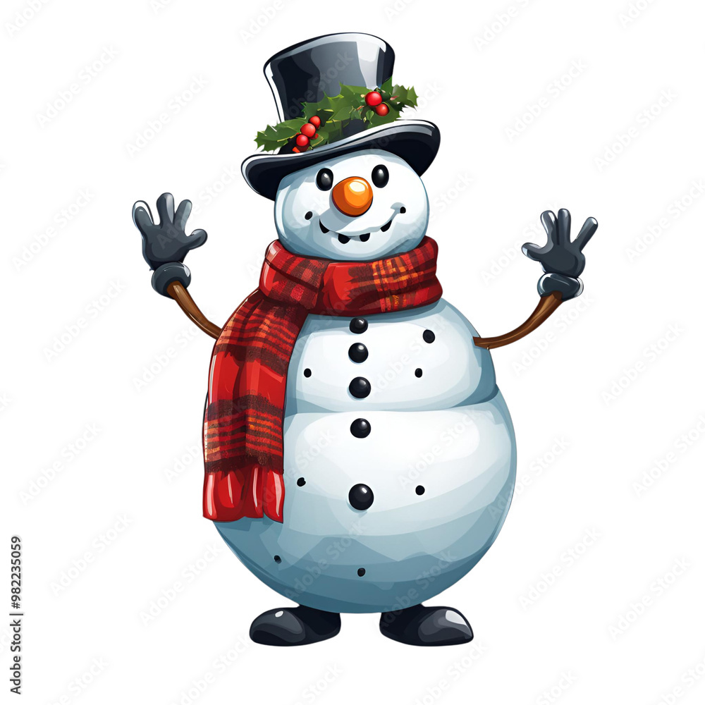 snowman with broom snowman with broom