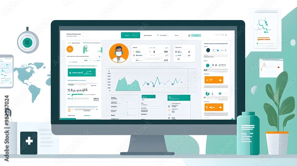 Modern Healthcare Analytics Dashboard with Data Visualization Modern Healthcare Analytics Dashboard with Data Visualization