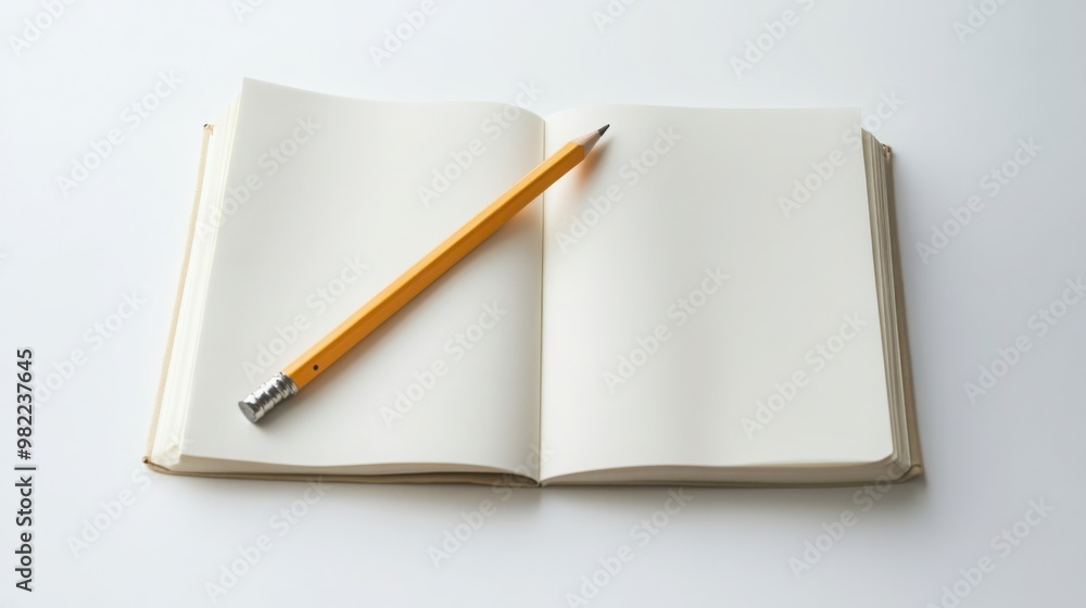 Broken Pencil on Blank Notebook Broken Pencil on Blank Notebook