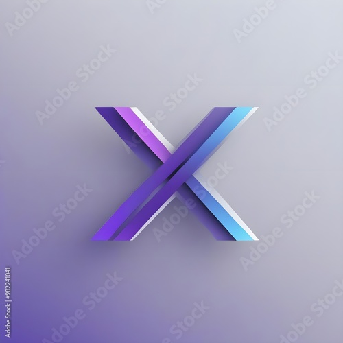 X logo, X alphabet logo, letter logo, 3d icon logo, Sleek 