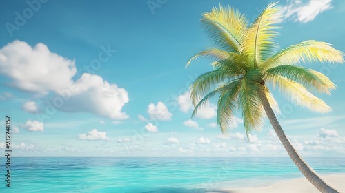 Swaying Palm Tree on Tropic...