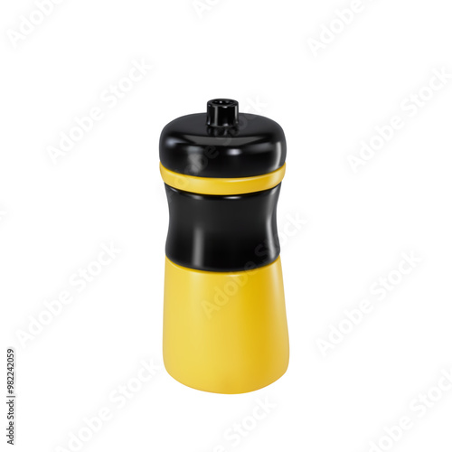 Render icon of sports water bottle. Vector 3d illustration on isolated white background
