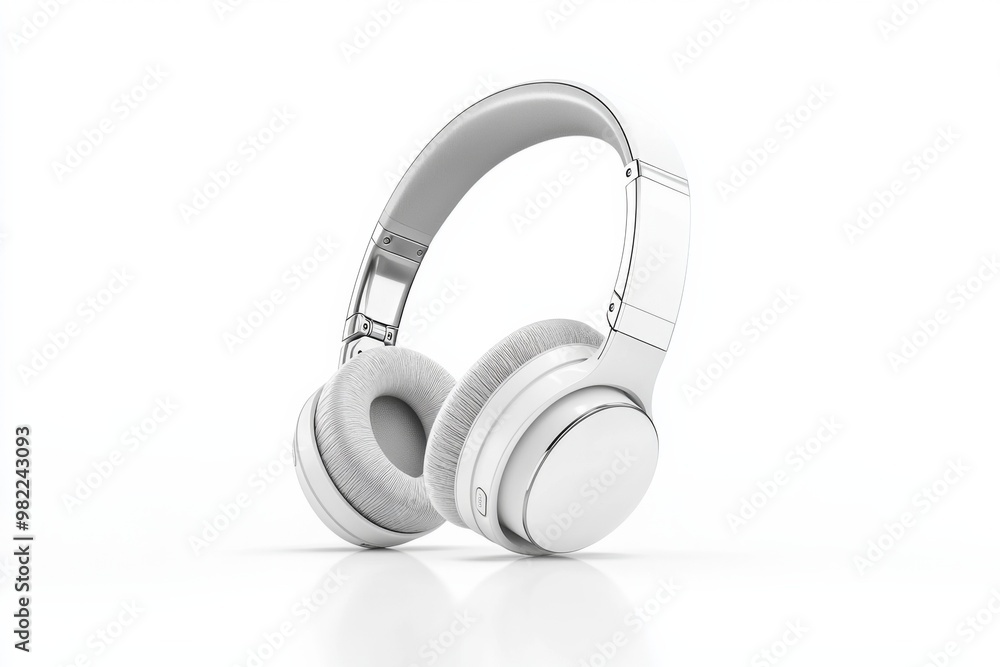 Modern Wireless Headphone Mockup Isolated created with Generative AI Modern Wireless Headphone Mockup Isolated created with Generative AI