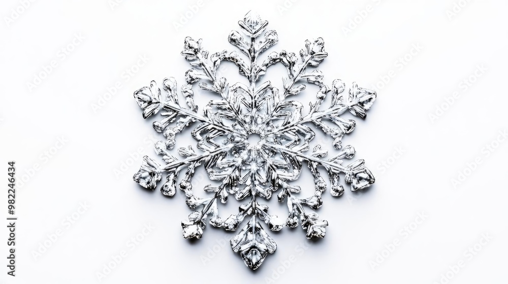 A beautiful silver snowflake decoration on a light background, perfect for winter themes and holiday celebrations. A beautiful silver snowflake decoration on a light background, perfect for winter themes and holiday celebrations.