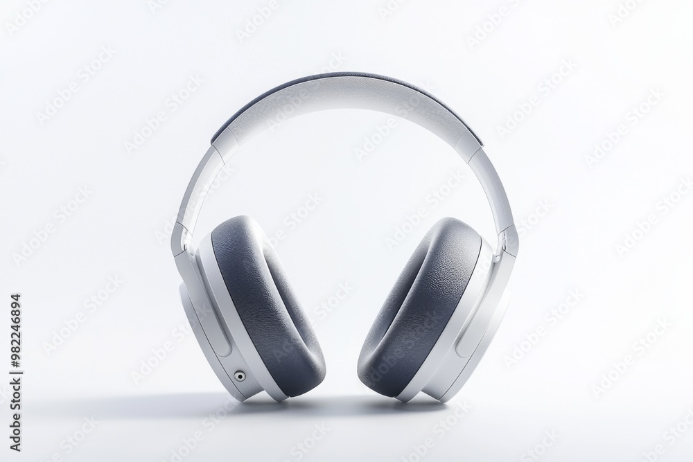 Modern Wireless Headphone Mockup Isolated created with Generative AI Modern Wireless Headphone Mockup Isolated created with Generative AI