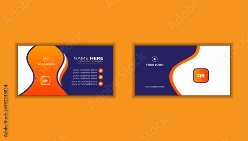 professional business card design vector  template