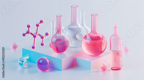 3d render,laboratory