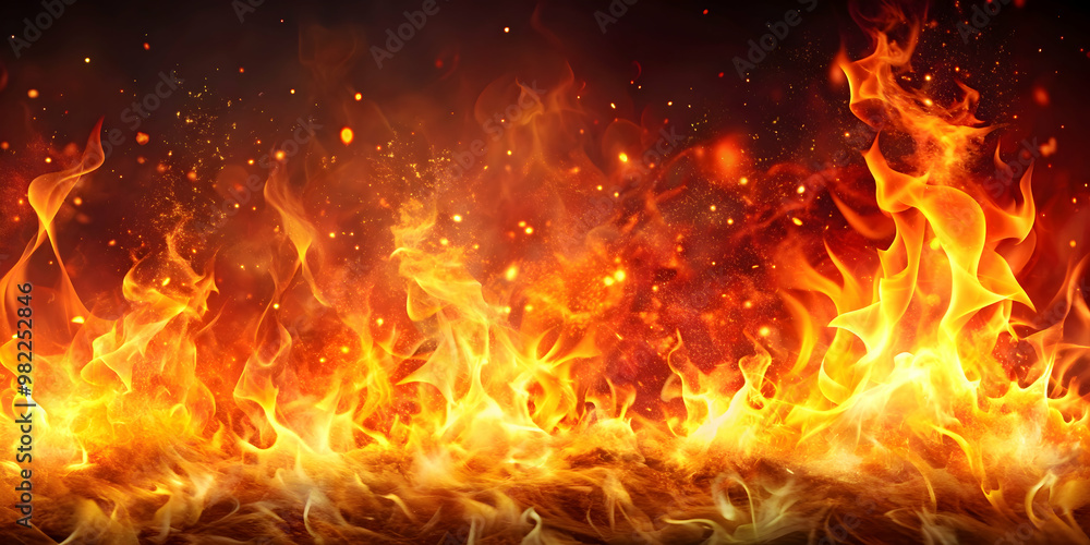 Abstract fiery background with vibrant flames and glowing embers, fire, abstract, background, flame, heat, texture, burning, hot Abstract fiery background with vibrant flames and glowing embers, fire, abstract, background, flame, heat, texture, burning, hot