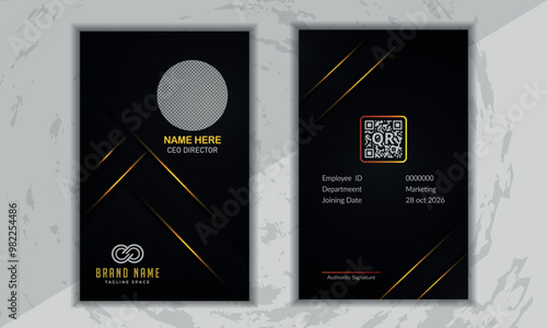 Modern and clean office id card template and corporate id card design template