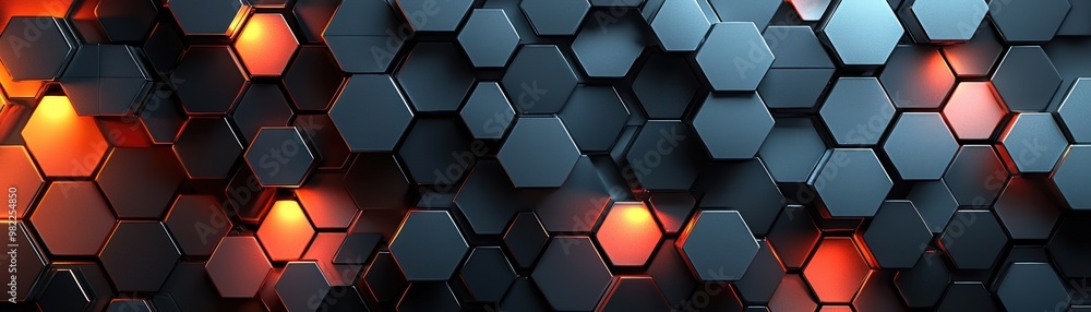 A sleek and modern background design with shades of grey, black, and red, enhanced by a geometric hexagonal pattern that adds texture and sophistication. anime style