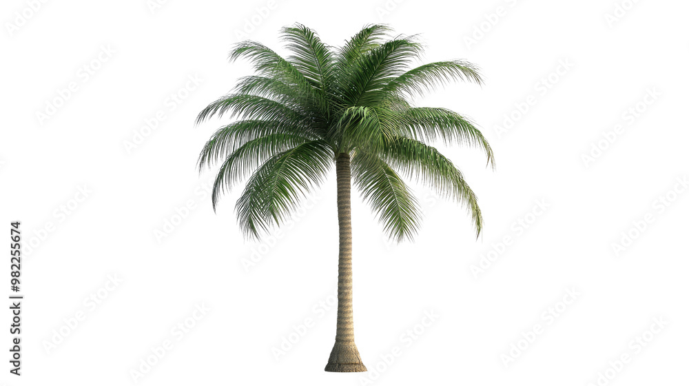 Obraz premium Palm tree on a white transparent background