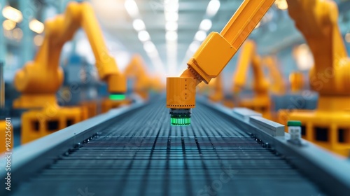 Wallpaper Mural AIdriven factory floor, automated production, green technology integration, modern industrialization Torontodigital.ca