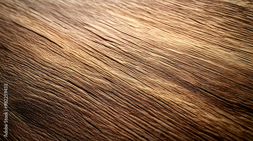 Close-up Texture of Brown Wood Grain with Diagonal Lines, Showing the Natural Beauty of the Wood