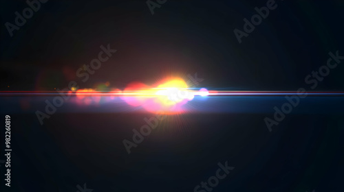 Wallpaper Mural Abstract Lens Flare Light Burst with Streaks on Black Background, Creating a Bright Glowing Effect Torontodigital.ca