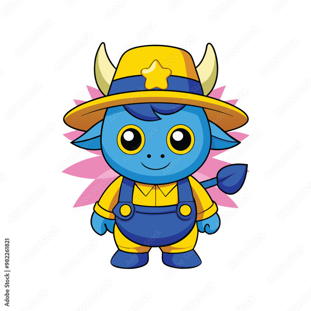 Fototapeta premium Cute funny cartoon vector illustration design