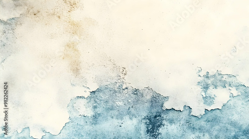 Abstract Blue and White Peeling Paint Texture Background with White and Yellow Spots