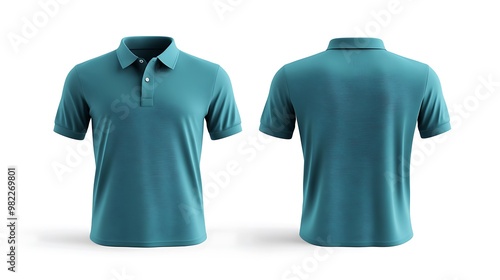 Teal Polo Shirt Mockup