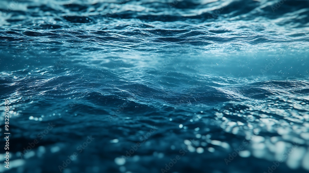 Deep Blue Ocean Waves: A View from Below Deep Blue Ocean Waves: A View from Below
