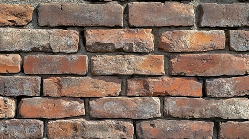 Weathered Red Brick Wall Texture photo