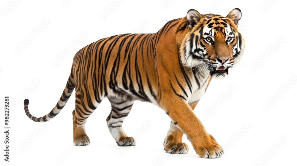 Naklejka premium A Majestic Tiger Walking