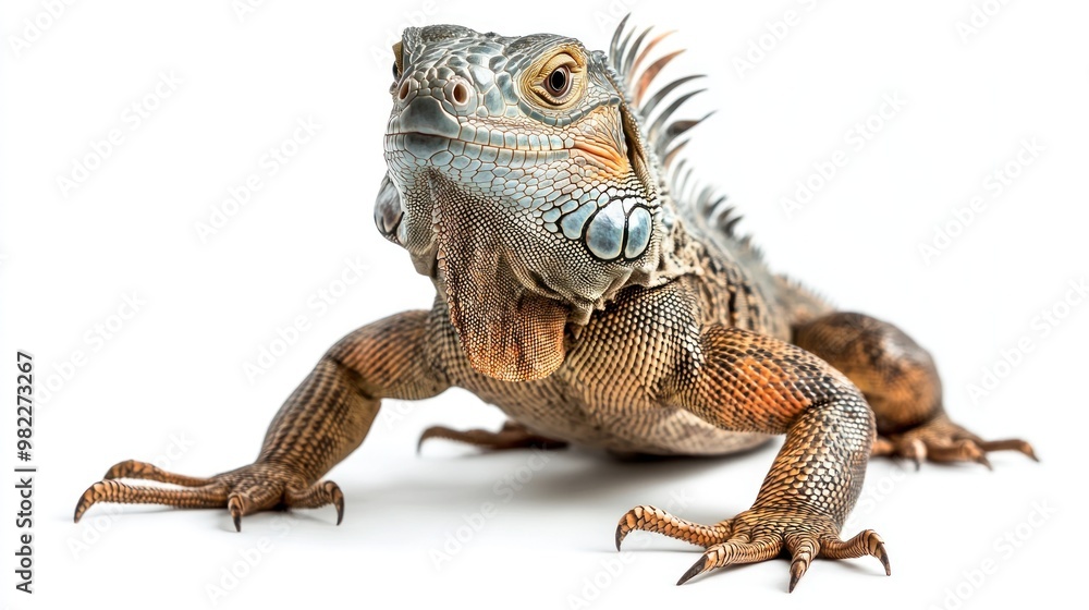 Obraz premium Green Iguana Portrait