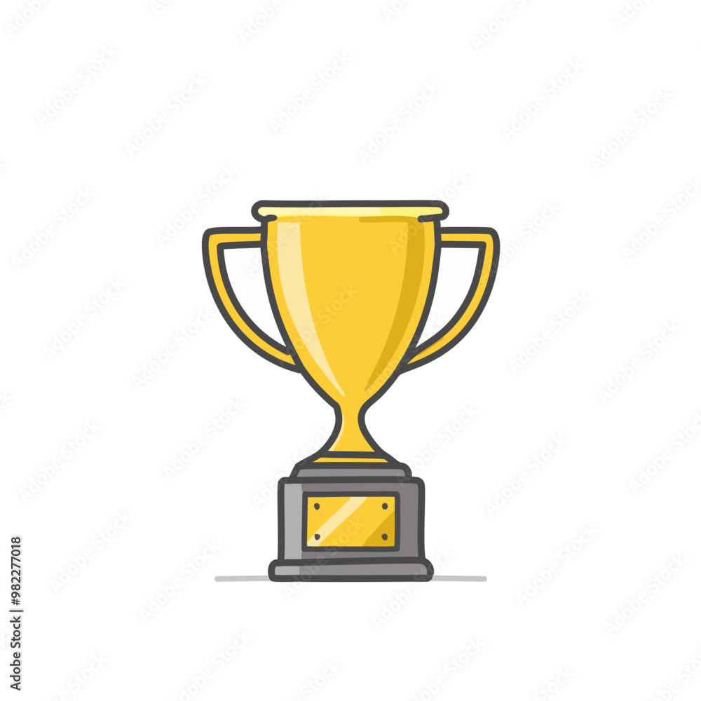Abstract golden shining trophy icon vector art illustration design. Icon concept design. Abstract golden shining trophy icon vector art illustration design. Icon concept design.