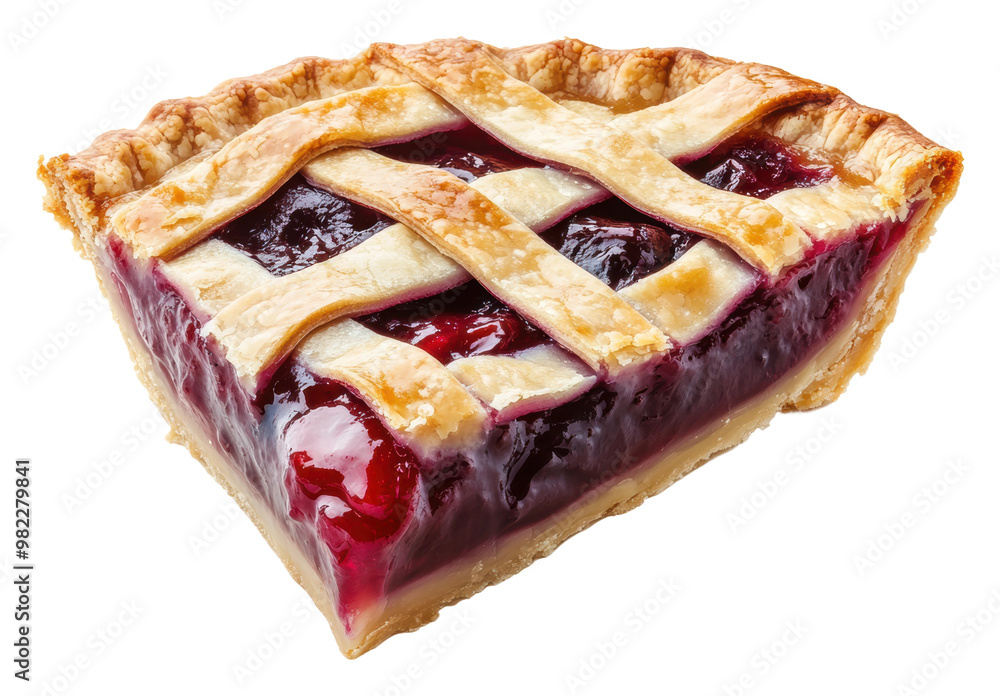 PNG Freshly baked cherry pie with a golden crust slice PNG Freshly baked cherry pie with a golden crust slice