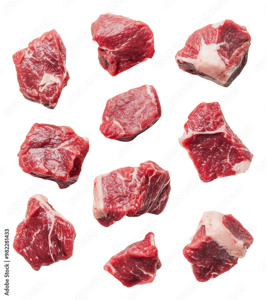 PNG Red meat cuts on a white backdrop PNG Red meat cuts on a white backdrop