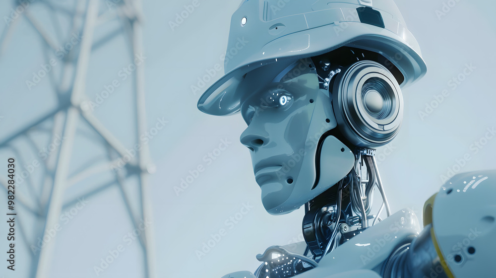 The robot, the android, is ready to perform work functions. AI Generated The robot, the android, is ready to perform work functions. AI Generated