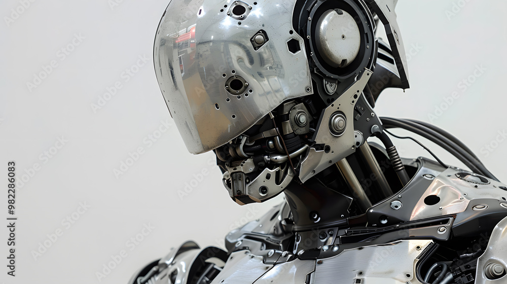 The robot, the android, is ready to perform work functions. AI Generated The robot, the android, is ready to perform work functions. AI Generated