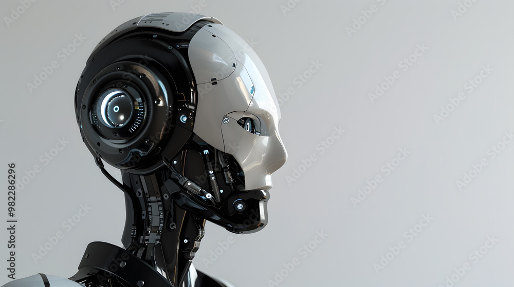 The robot, the android, is ready to perform work functions. AI Generated The robot, the android, is ready to perform work functions. AI Generated