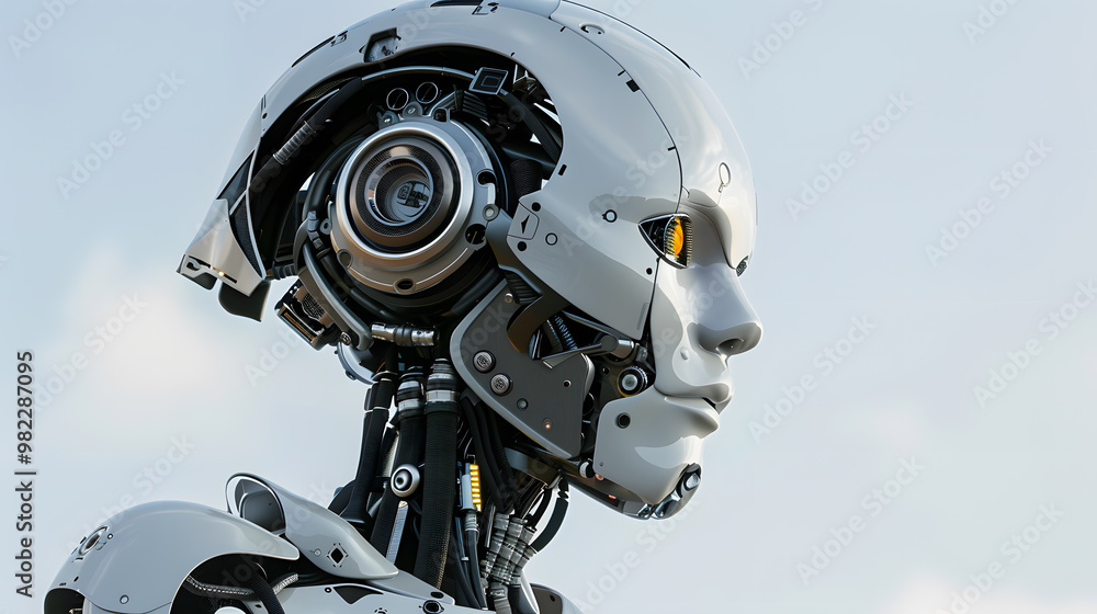 The robot, the android, is ready to perform work functions. AI Generated The robot, the android, is ready to perform work functions. AI Generated