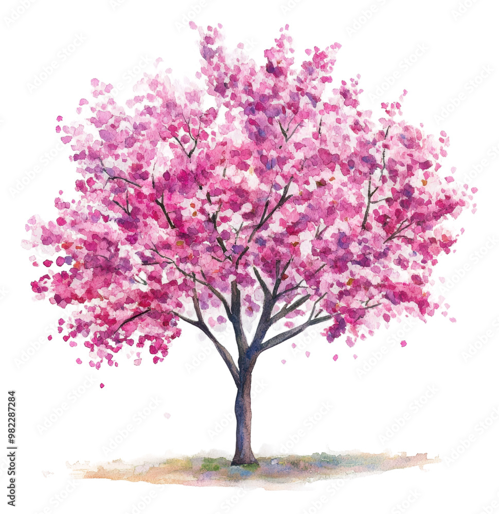 PNG Vibrant cherry blossom tree in full bloom PNG Vibrant cherry blossom tree in full bloom