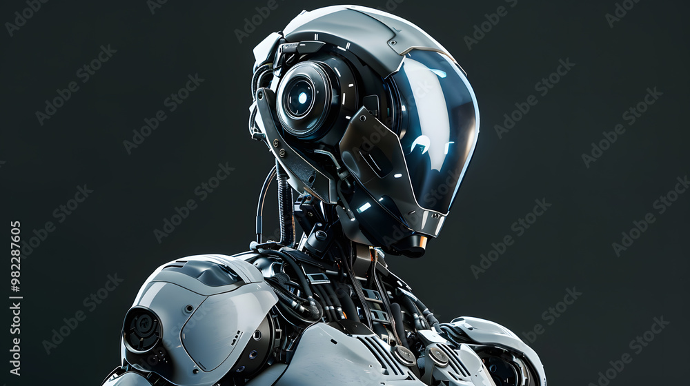 The robot, the android, is ready to perform work functions. AI Generated The robot, the android, is ready to perform work functions. AI Generated