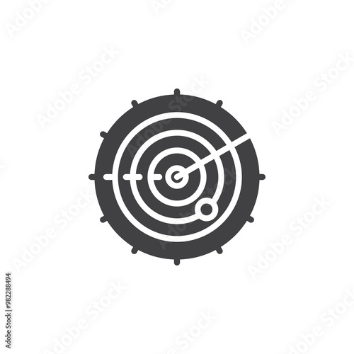 Radar with a bips vector icon